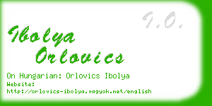 ibolya orlovics business card